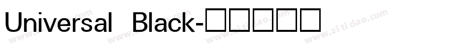 Universal Black字体转换